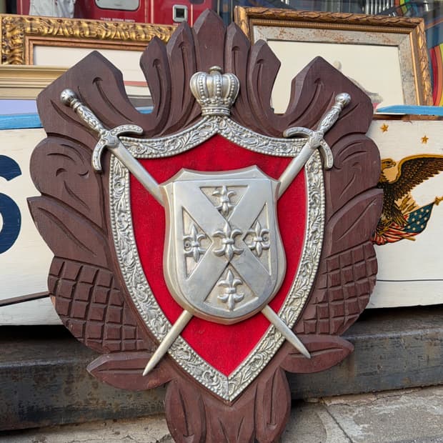 빈티지 소품 독일 오리지널 문장 기사 장식