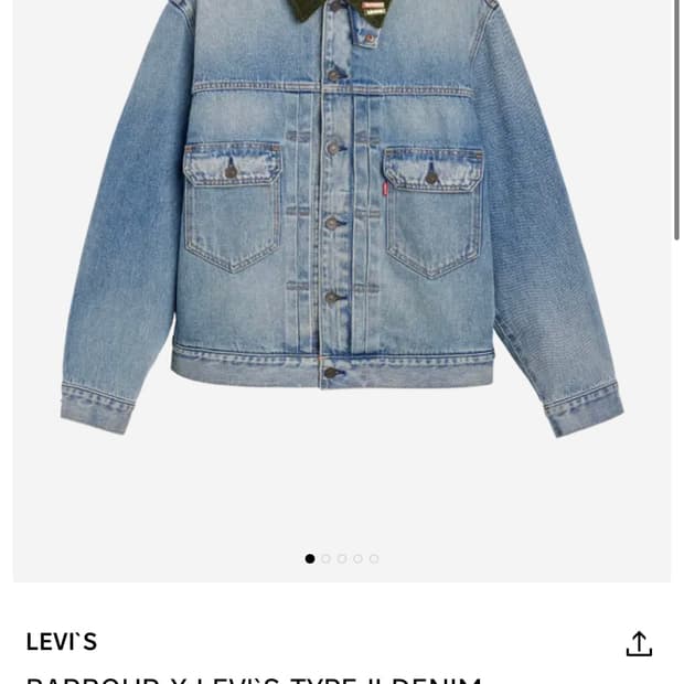 판매)리바이스 바버 타입2 데님자켓 XL 새상품