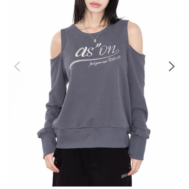 ASON KATE HOLE SWEATSHIRT / CHARCOAL