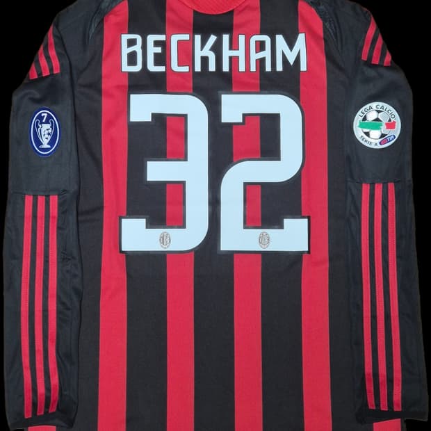 레트로)08-09시즌 AC밀란 데이비드 베컴 긴팔 유니폼 L