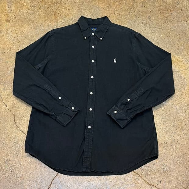 미국 빈티지 폴로랄프로렌 긴팔 검정 블랙셔츠