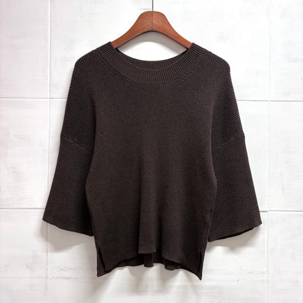 Massimo Dutti 마시모두띠 브라운 니트 탑