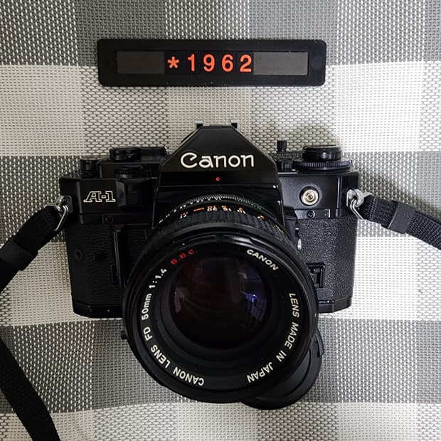 캐논 A-1 필름카메라 블랙바디 1.4렌즈