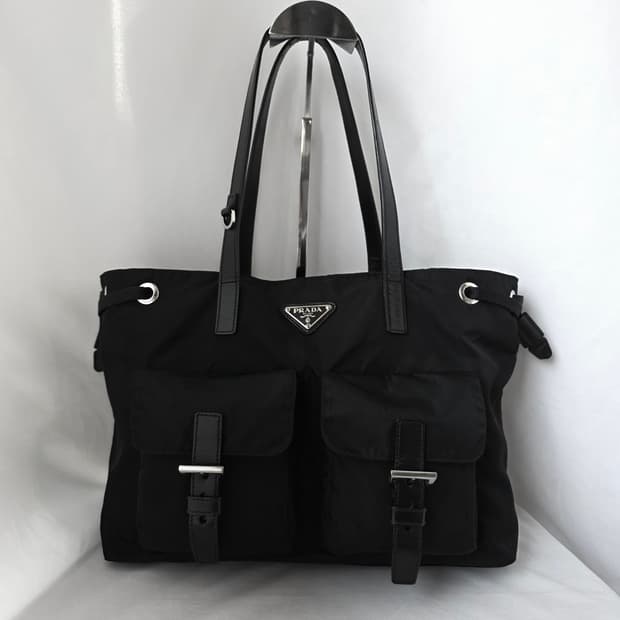 [정품 PRADA] 프라다 투포켓 나일론 숄더백 쇼퍼백