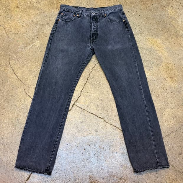 미국 빈티지 리바이스 501 블랙진 청바지