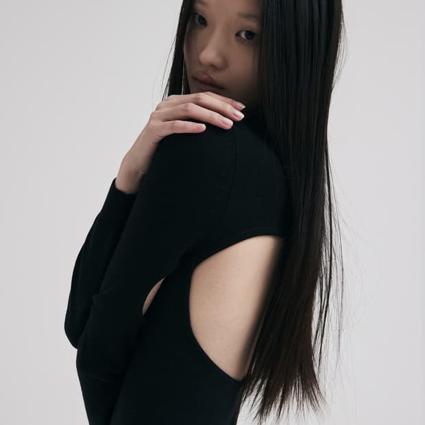 CUT-OUT KNIT TOP (BLACK) - S