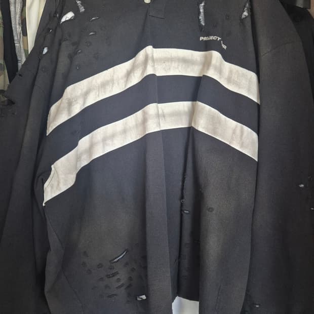 프로젝트gr 불리드 폴로 셔츠 블랙 1