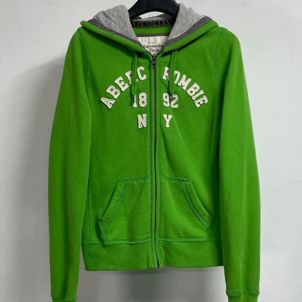 아베크롬비 우먼스 파스텔그린 빈티지 후드집업  (on.228)  
