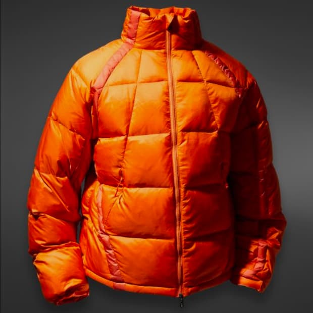 토널 다운 숏 패딩 자켓 오렌지