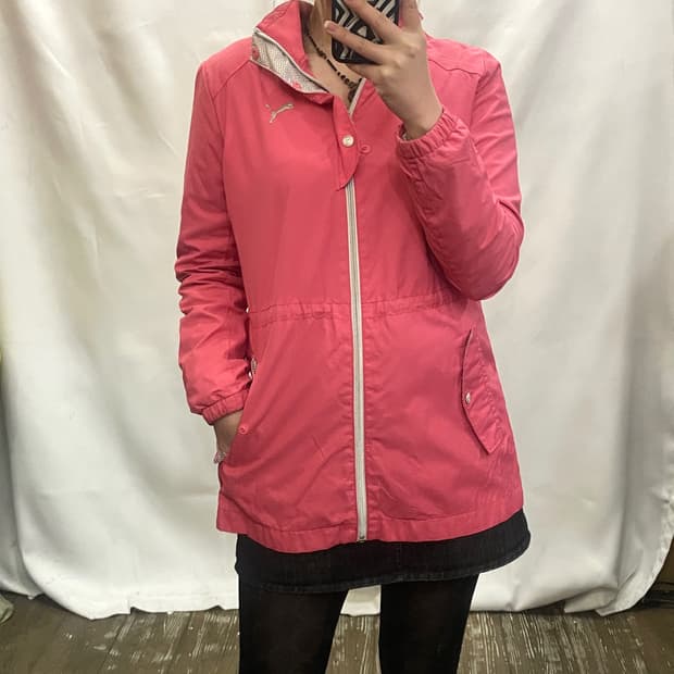 푸마 핑크 바람막이 자켓