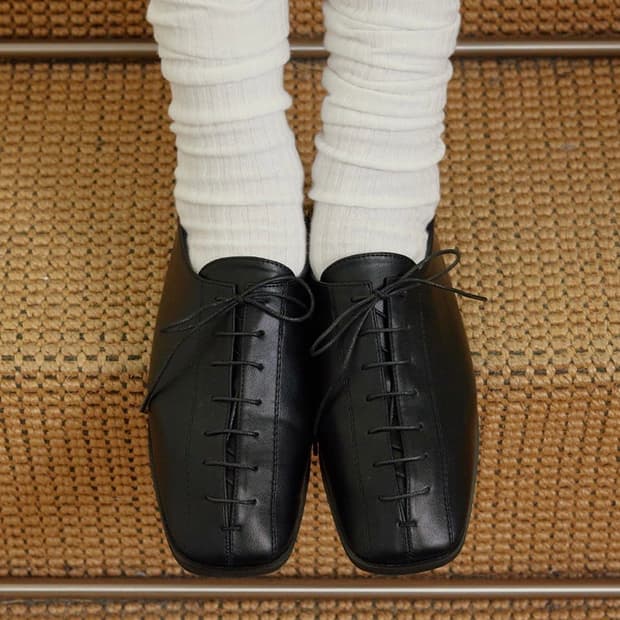 누스 nuus 테일러 2-Way 레이스업 로퍼 Black 235