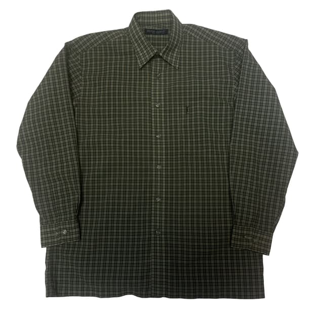 입생로랑 뿌르옴므 그린체크셔츠 95