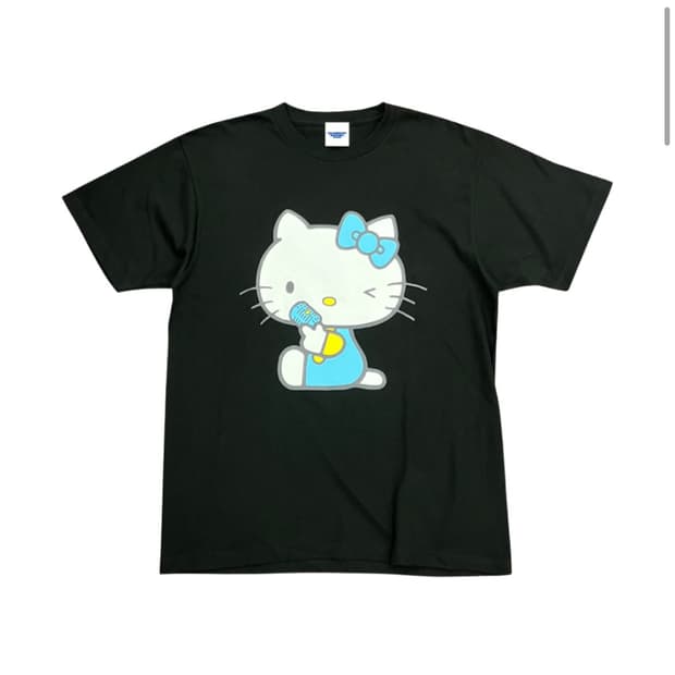 (뉴진스 혜인 착용) 썸머소닉 헬로키티 티셔츠 반팔 블랙