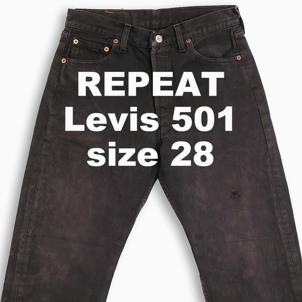 빈티지 리바이스 501 흑청 90s UK 28 인치 LV50130217