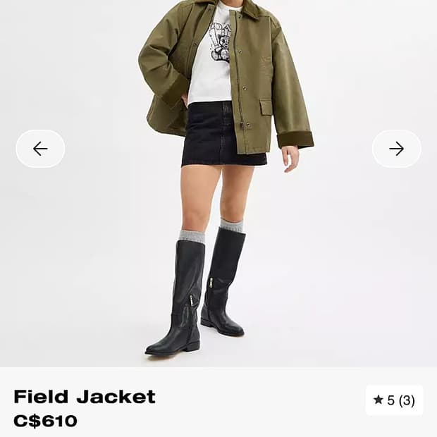 여) 코치 신형 카키 워크자켓 