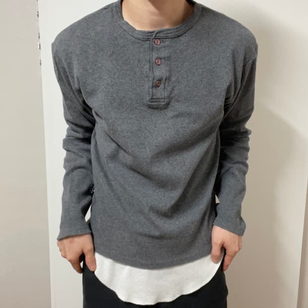 AVIREX GRAY KNIT LONG SLEEVE