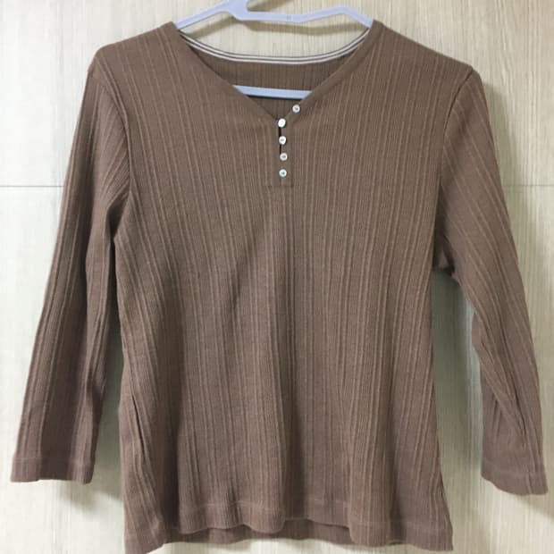 Caramel ribbed T-shirt