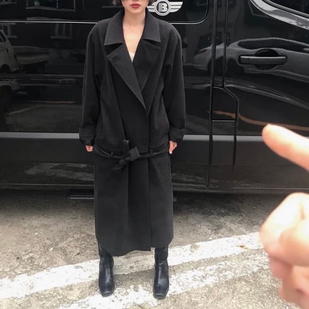 에옹쓰 로우웨이스트 트렌치 코트