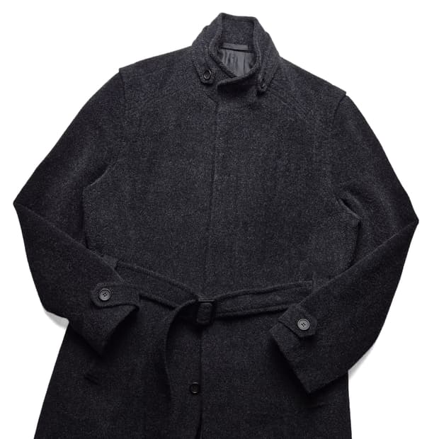 [48] 솔리드옴므 모헤어 블렌드 벨티드 코트
