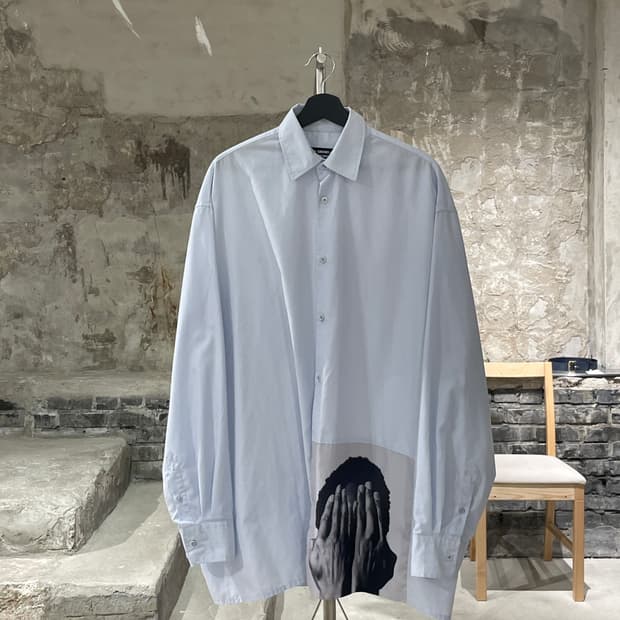 라프 시몬스 x 로버트 메이플소프 17S/S 스카이 오버 코튼 셔츠