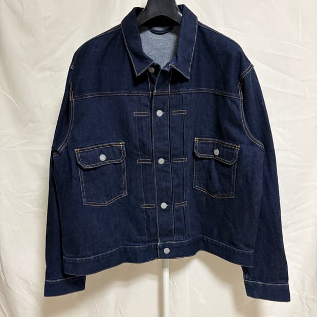지유 2세대 신치백 생지 데님 트러커 자켓 / XL