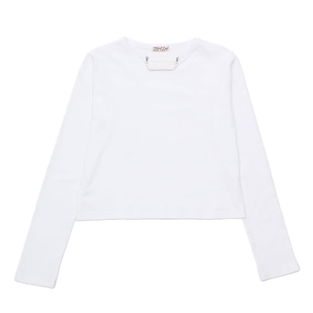 오스하이 oshigh Band Neck Long Sleeve White