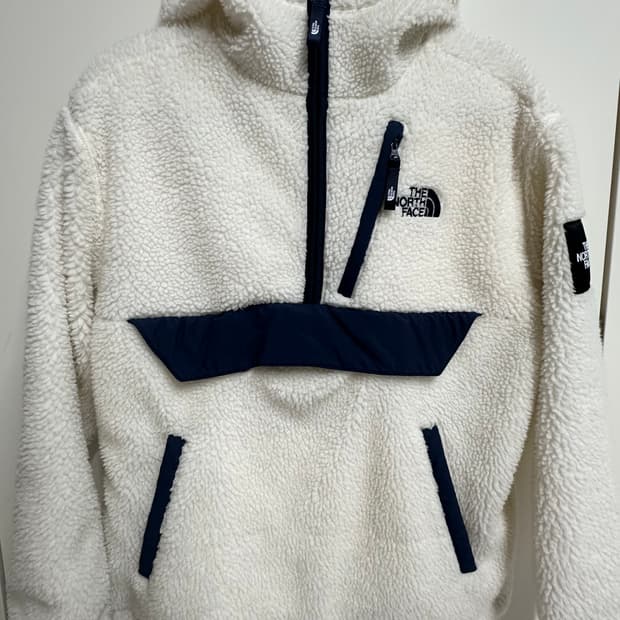 노스페이스 아노락 뽀글이 후드집업 화이트 S(90)