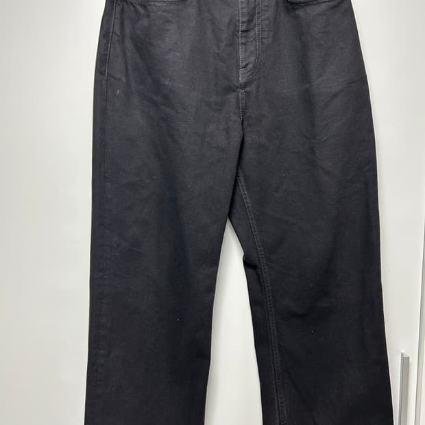 벨리에 트루와이드 데님 팬츠 원 워시드 블랙