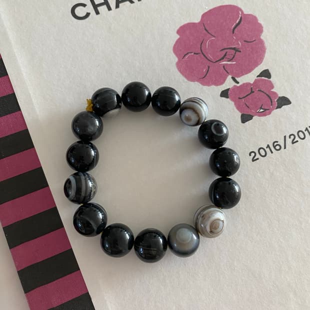 흑마노석 원석 팔찌