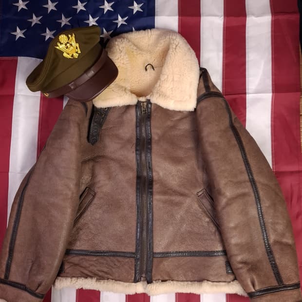 90's 국내산 미공군 B-3 TYPE 리얼레더 항공폭격기 무스탕