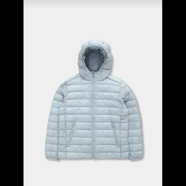 스파오 경량패딩 회색s