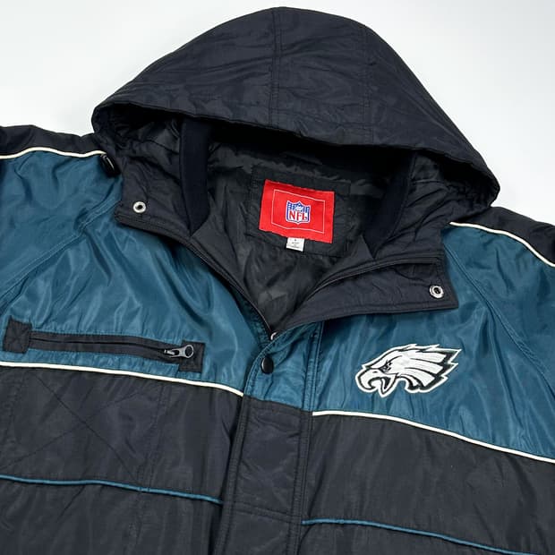 (실측XL) NFL 필라델피아 이글스 올드스쿨 오버핏 롱 점퍼