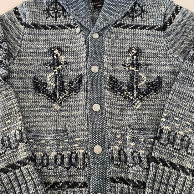 RRL 더블알엘 앵커 숄카라 핸드니트