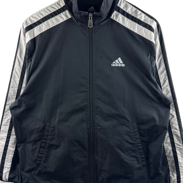 아디다스 빅삼선 블랙 바람막이2914