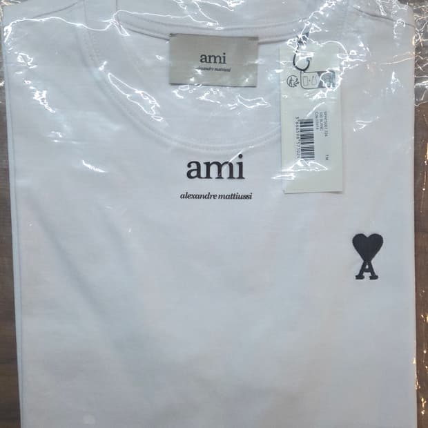 아미 블랙로고 화이트 M(새상품/정품)