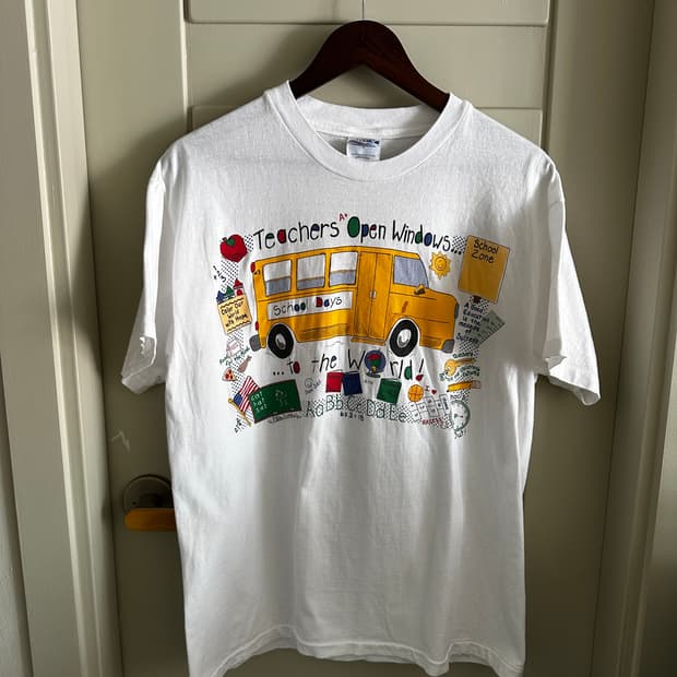 90s Hanes BEEFY-T USA 프린팅 티셔츠