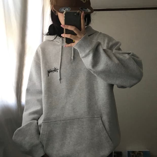 스투시 에잇볼 멜란지 후드티