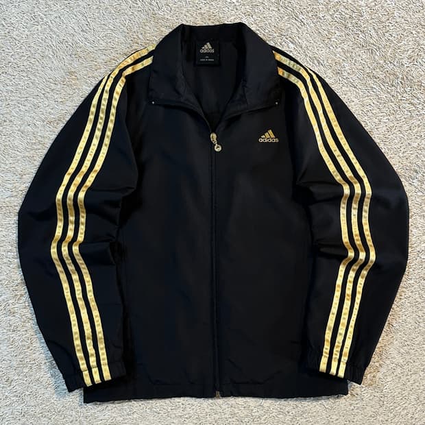 아디다스 ADIDAS 삼각로고 사이드라인 검골 바람막이 자켓