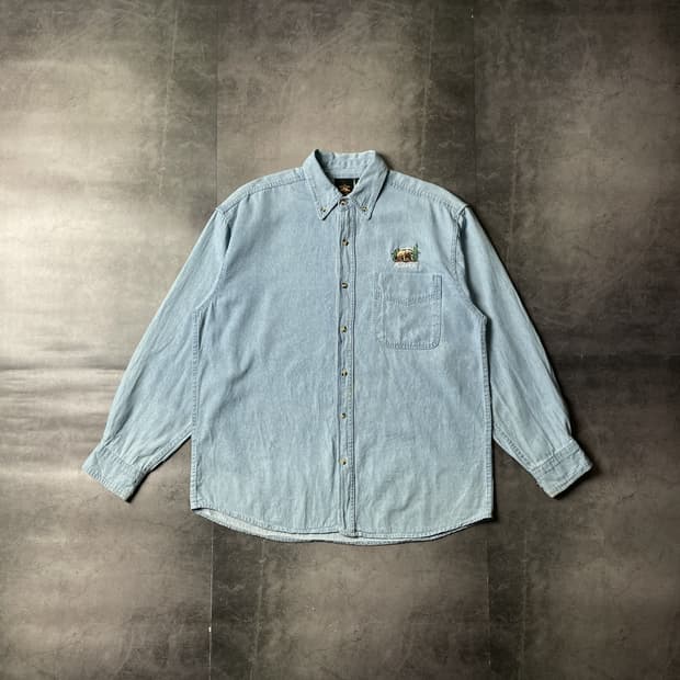 PRAIRIE MOUNTAIN 빈티지 코튼 데님 셔츠 A00590