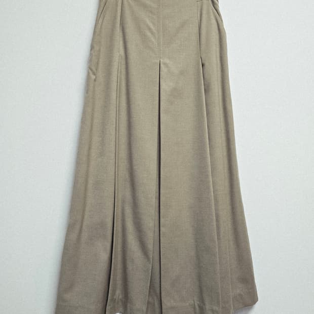 mohan 베이지 플리츠 롱 스커트S