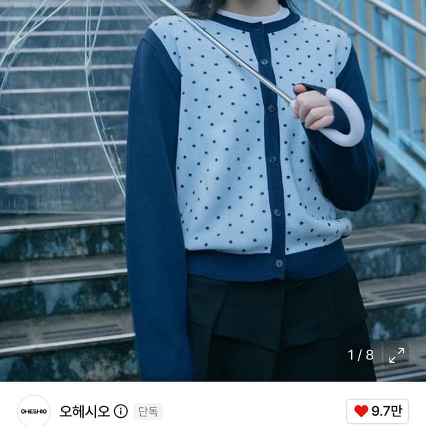 오헤시오 도트 가디건