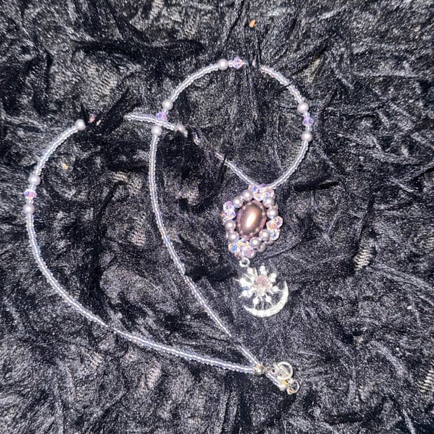 (인스타라방 구매) Purple cubic necklace
