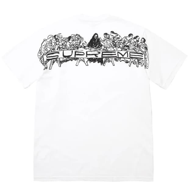 슈프림 서퍼 티셔츠 화이트 - 26SS