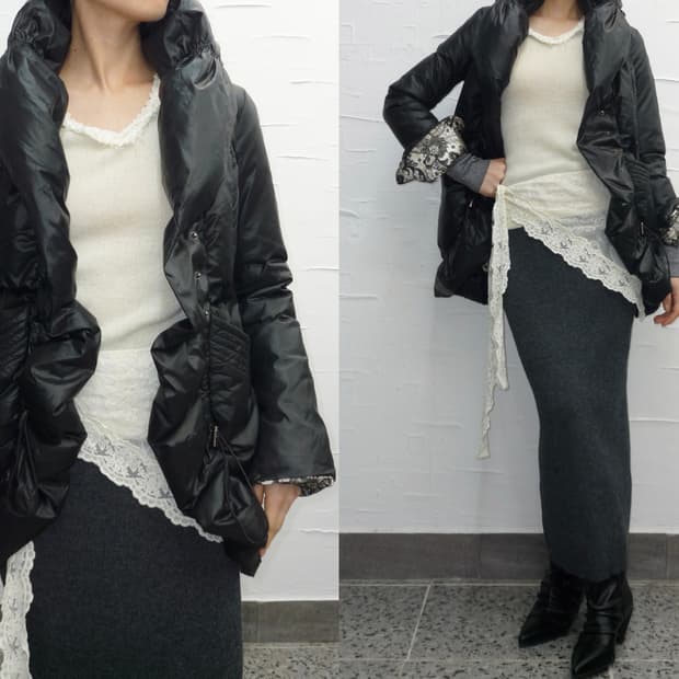 설명참고부탁드려요!)black lined jumper