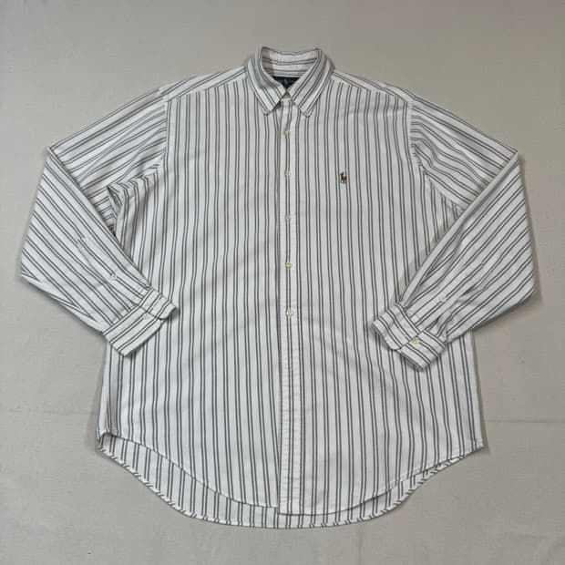 XL) 폴로 랄프로렌 스트라이프 옥스포드 셔츠