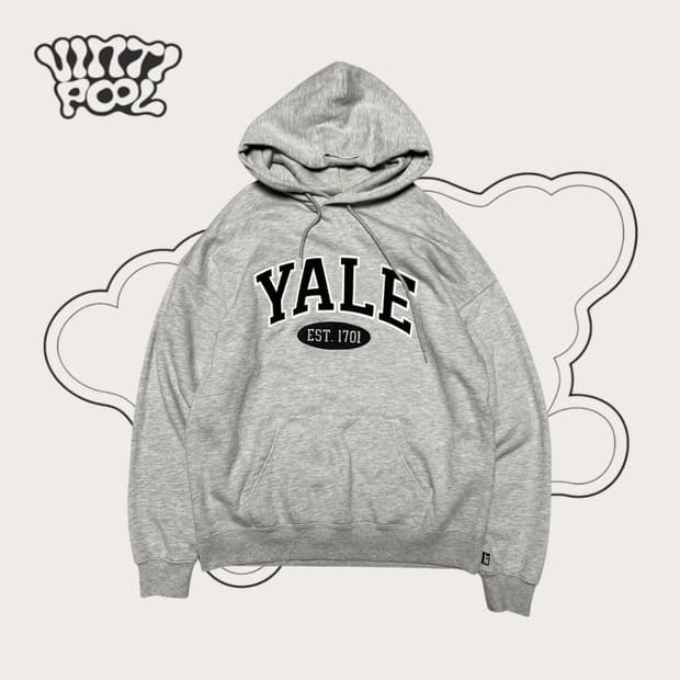 예일 빅로고 후드티 L 그레이