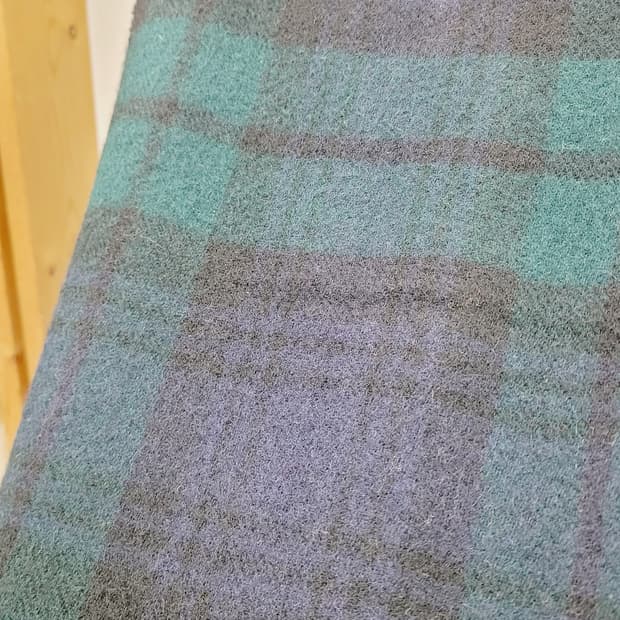 폴로 랄프로렌 체크 머플러 그린 네이비