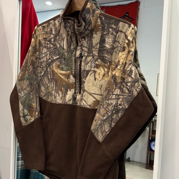 Game Winner 빈티지 리얼트리 하프넥 쿼터 집업 플리스