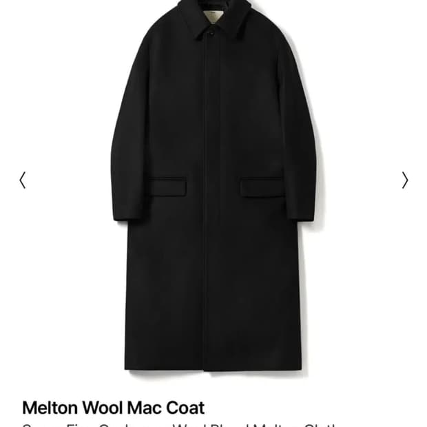포터리 캐시미어 멜톤 울 맥코트 블랙 1사이즈 삽니다