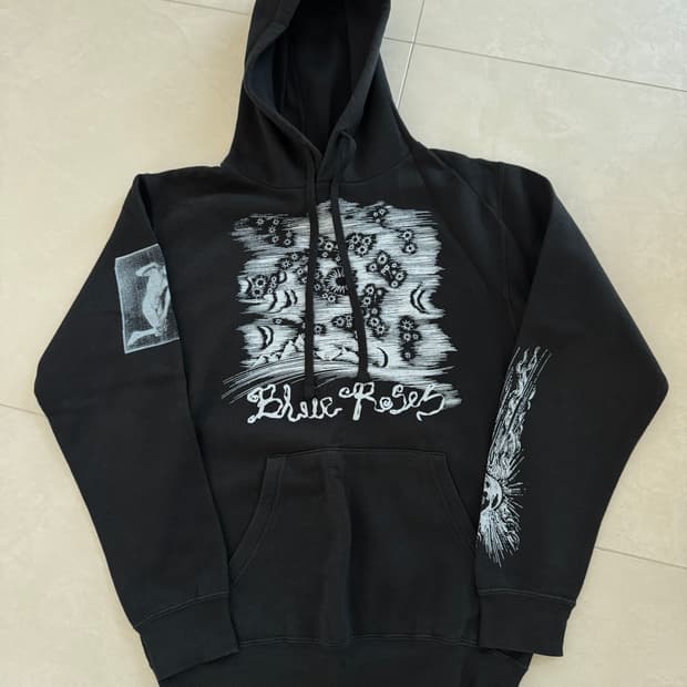 Blue Roses 그래픽 후드티 S